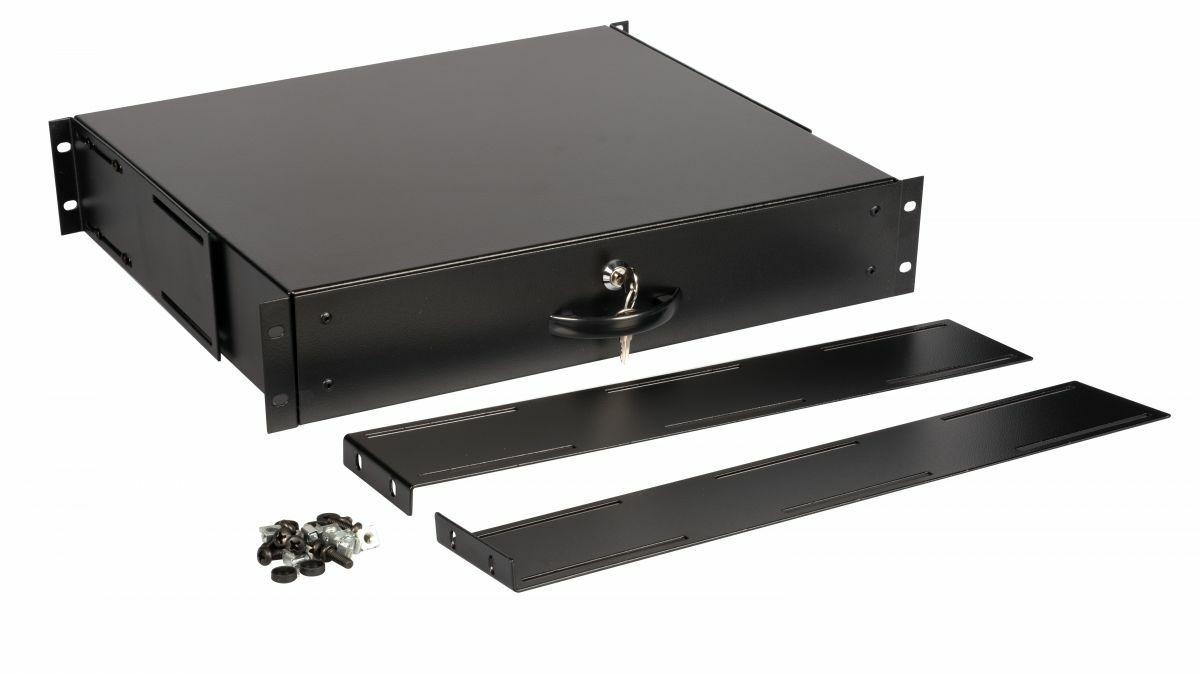 Gaveta para Bastidor EQUIP EZD-2-B (19" - 2U - com Fechadura - Preto) — miniatura 3