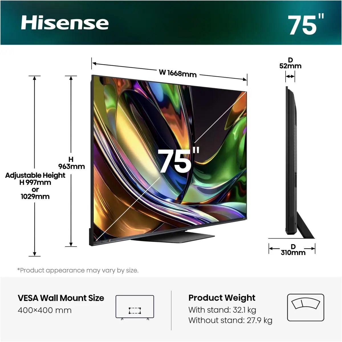 Televisão HISENSE TV 75UR8DS (75" - RGB-Mini LED - 4K Ultra HD - Preto) — miniatura 15
