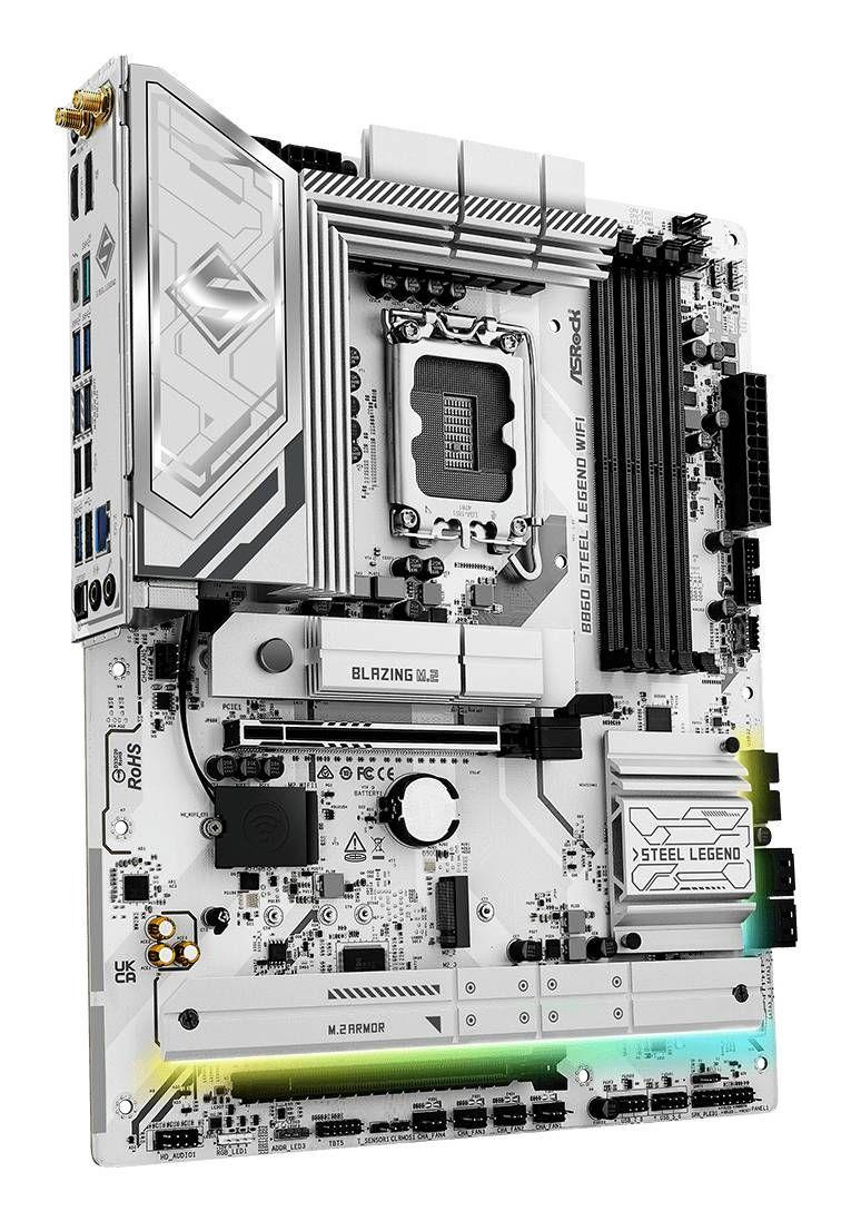 Motherboard ASROCK B860 Steel Legend WiFi (LGA 1851 - Intel Core Ultra - ATX - Branco), miniatura 3
