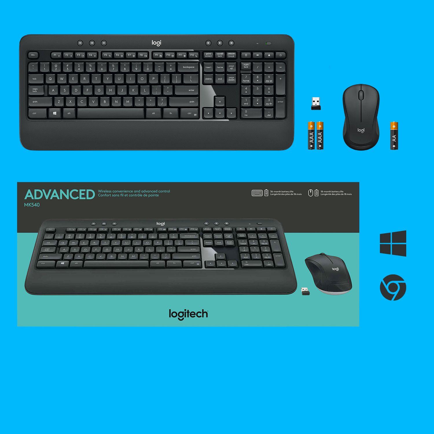 Conjunto de Teclado e Rato LOGITECH MK540 Advanced (Suíço - Interruptor de membrana - Tamanho completo - Preto) — miniatura 14