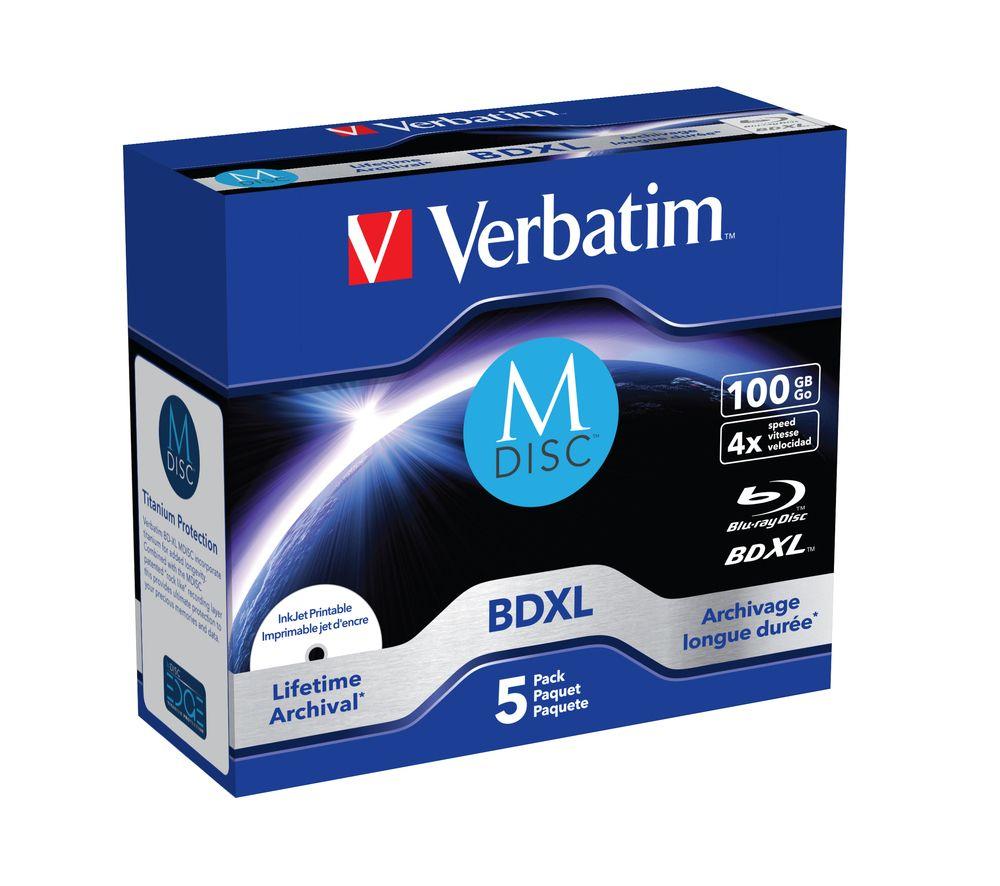 Disco Blu-ray Virgem VERBATIM 43834 (BDXL M-DISC BD-R - 100 GB - 4x - 5 Unidades) — miniatura 2