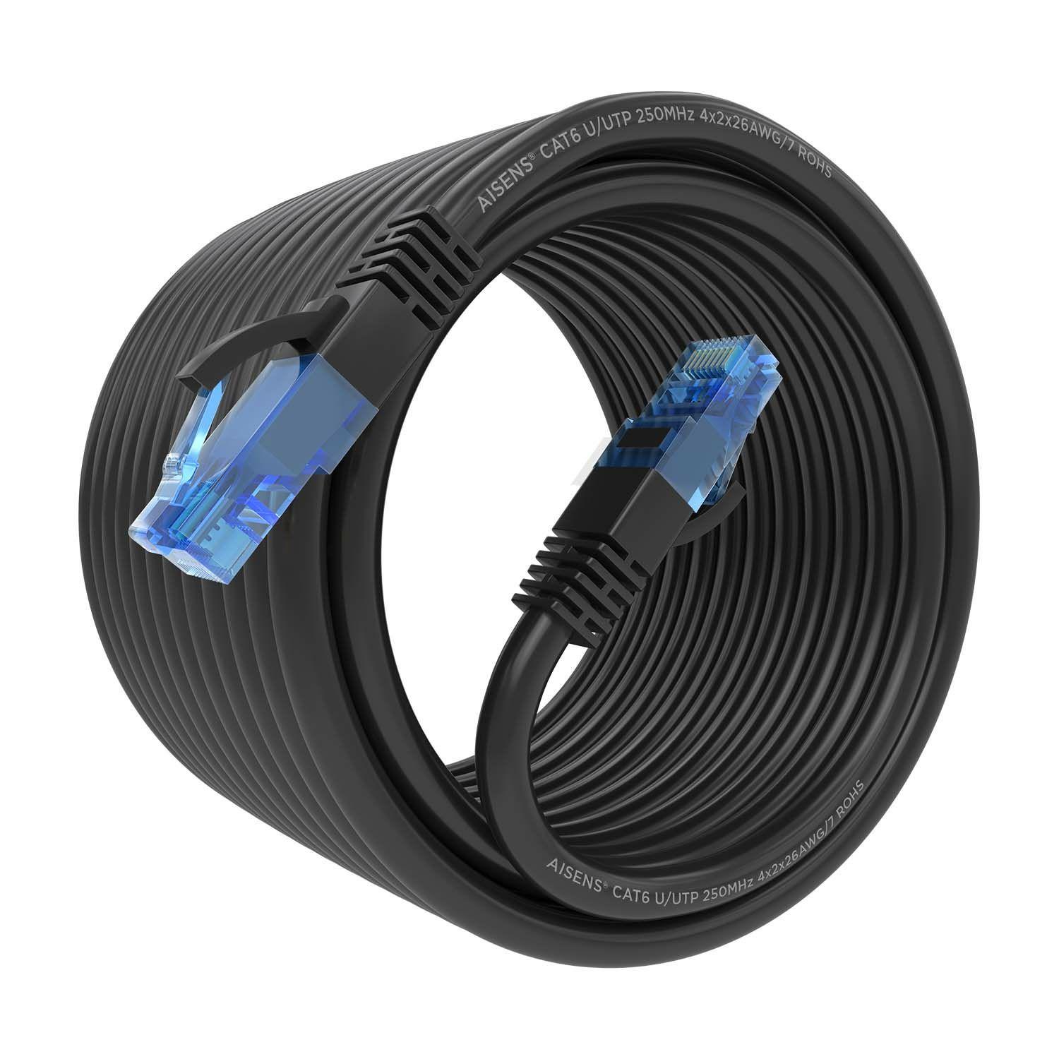 Cabo de Rede AISENS A135-0849 (7,5 m - Cat6 - RJ-45 - Preto), miniatura 2