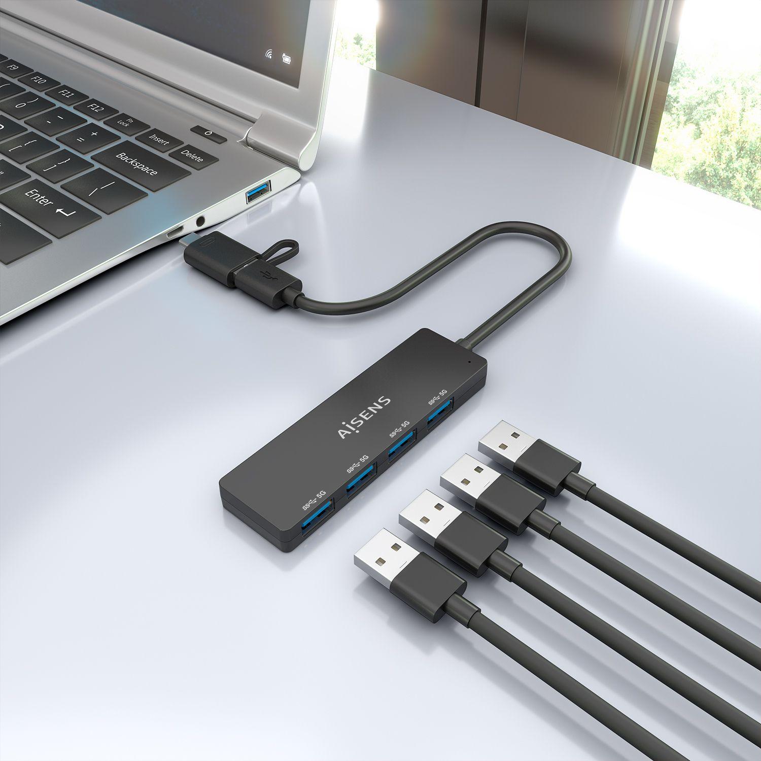 Hub USB AISENS A109-0987 (0,15 m - Preto), miniatura 5