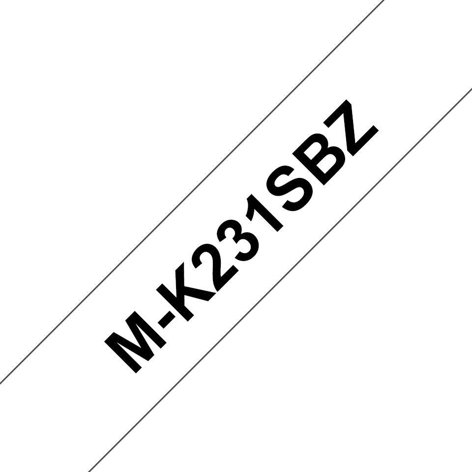 Fita de Impressão BROTHER M-K231BZ (Preto sobre Branco)