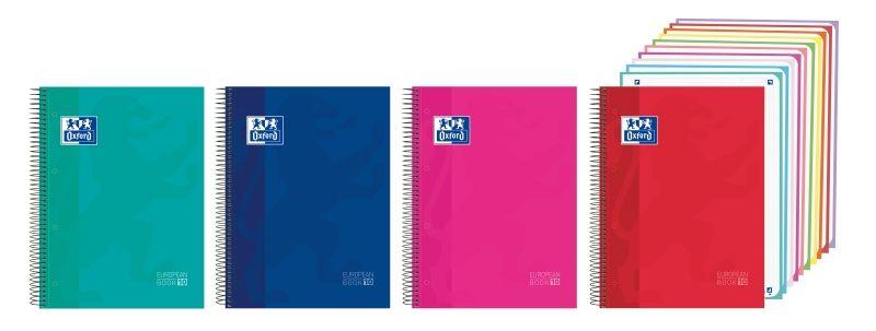 Caderno de Espiral OXFORD Europeanbook 10 XL Classic (Cores Sortidas)
