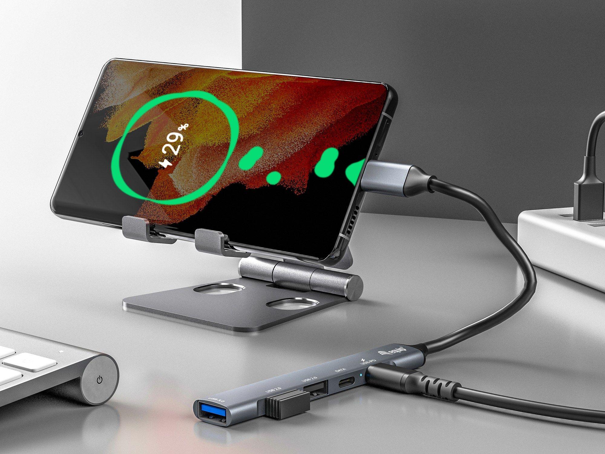 Hub USB-C EQUIP 128962 (0,15 m - USB 3.2 Gen 1 Tipo C - Prateado), miniatura 3