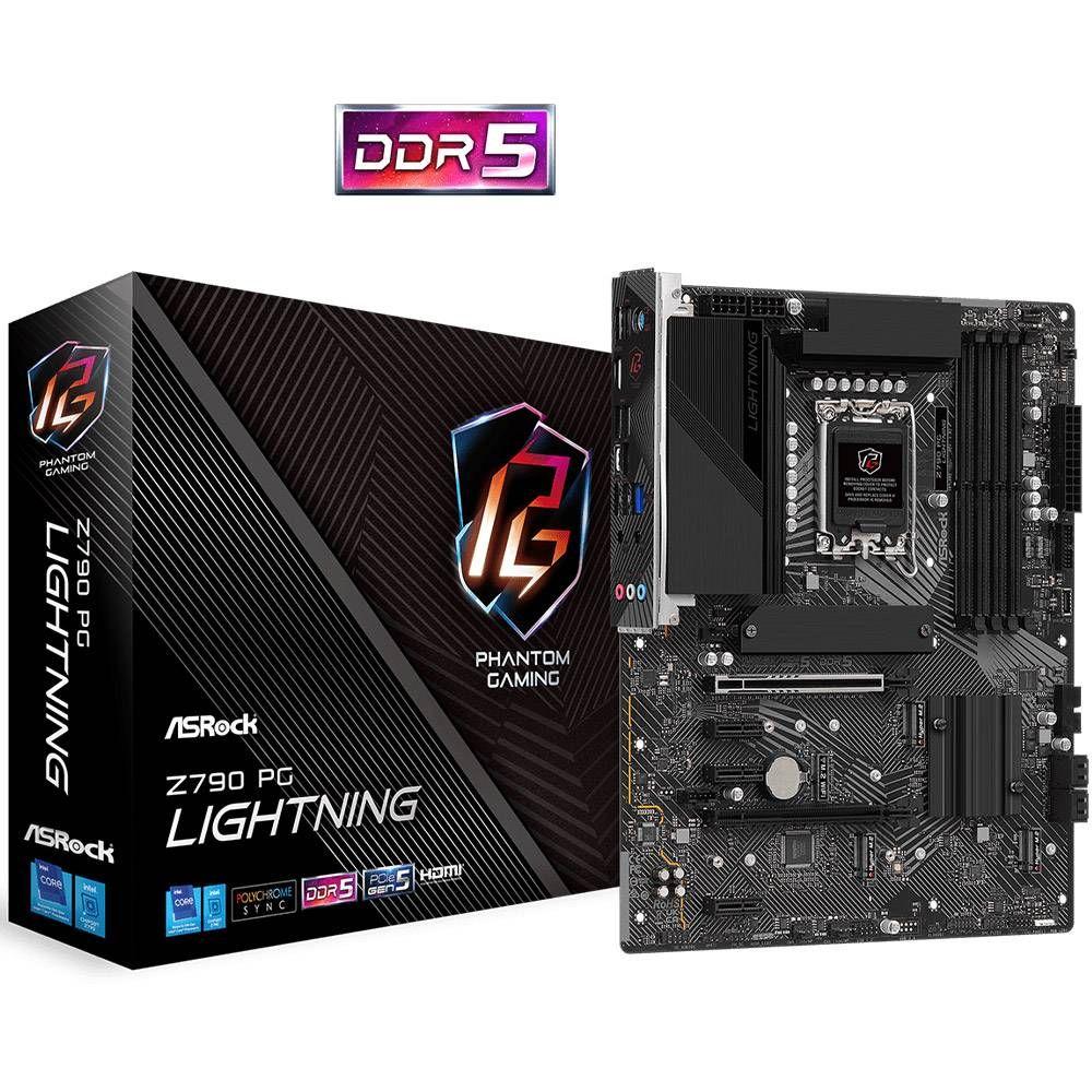Motherboard ASROCK Z790 PG Lightning (LGA 1700 - ATX - Duplo canal - Prateado), miniatura 2