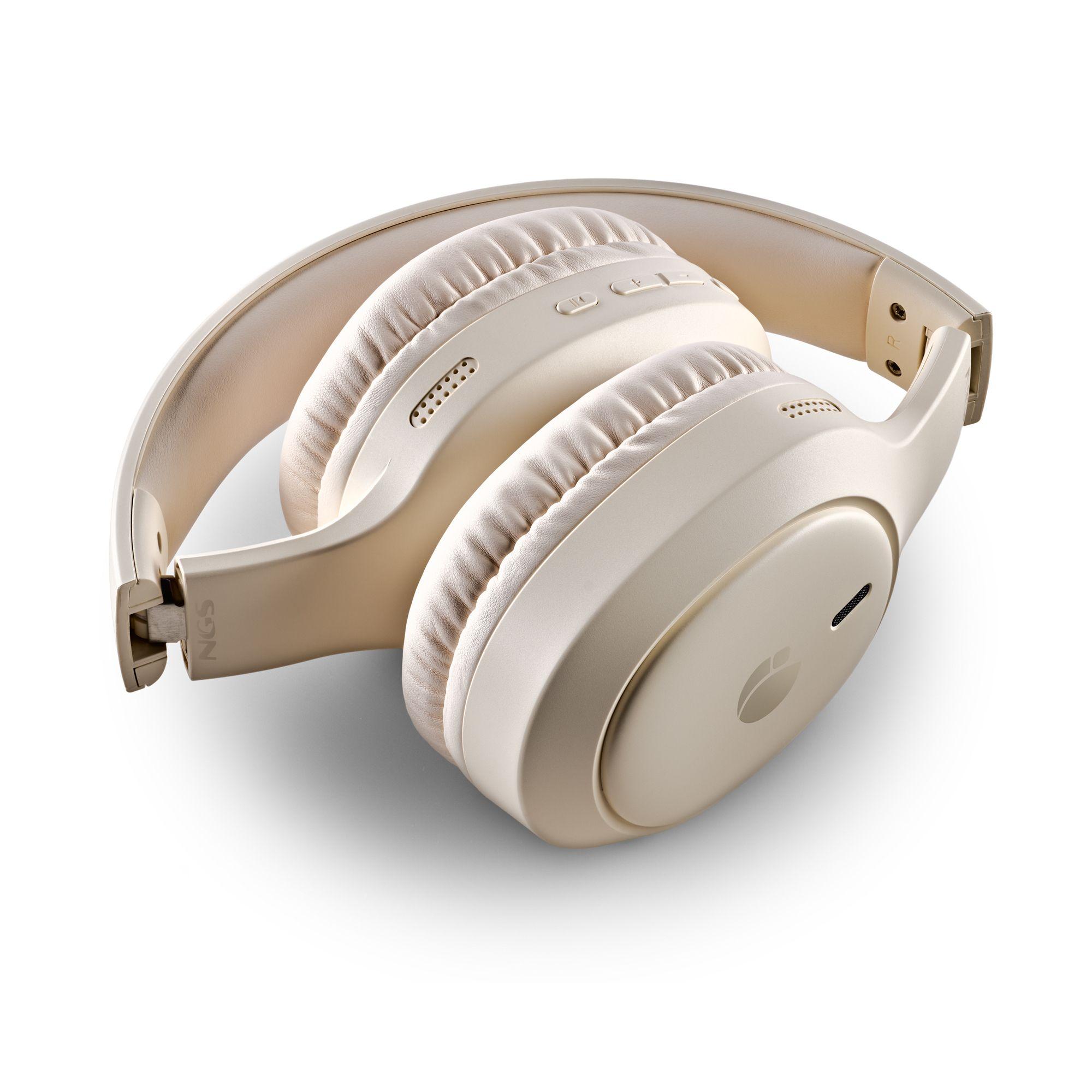 Auscultadores NGS Arctica Tempest (Binaural - Com fios e sem fios - Supra-aural - Bege), miniatura 4