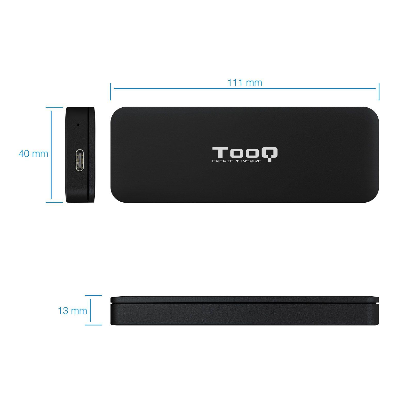 Caixa Externa para SSD M.2 NVMe TOOQ TQE-2280B (1 TB - M.2 - PCI Express NVMe - Preto), miniatura 2