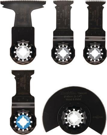 Conjunto de Lâminas para Ferramentas Multifunções Oscilantes MAKITA E-24935 (5 peças - Encaixe Starlock)