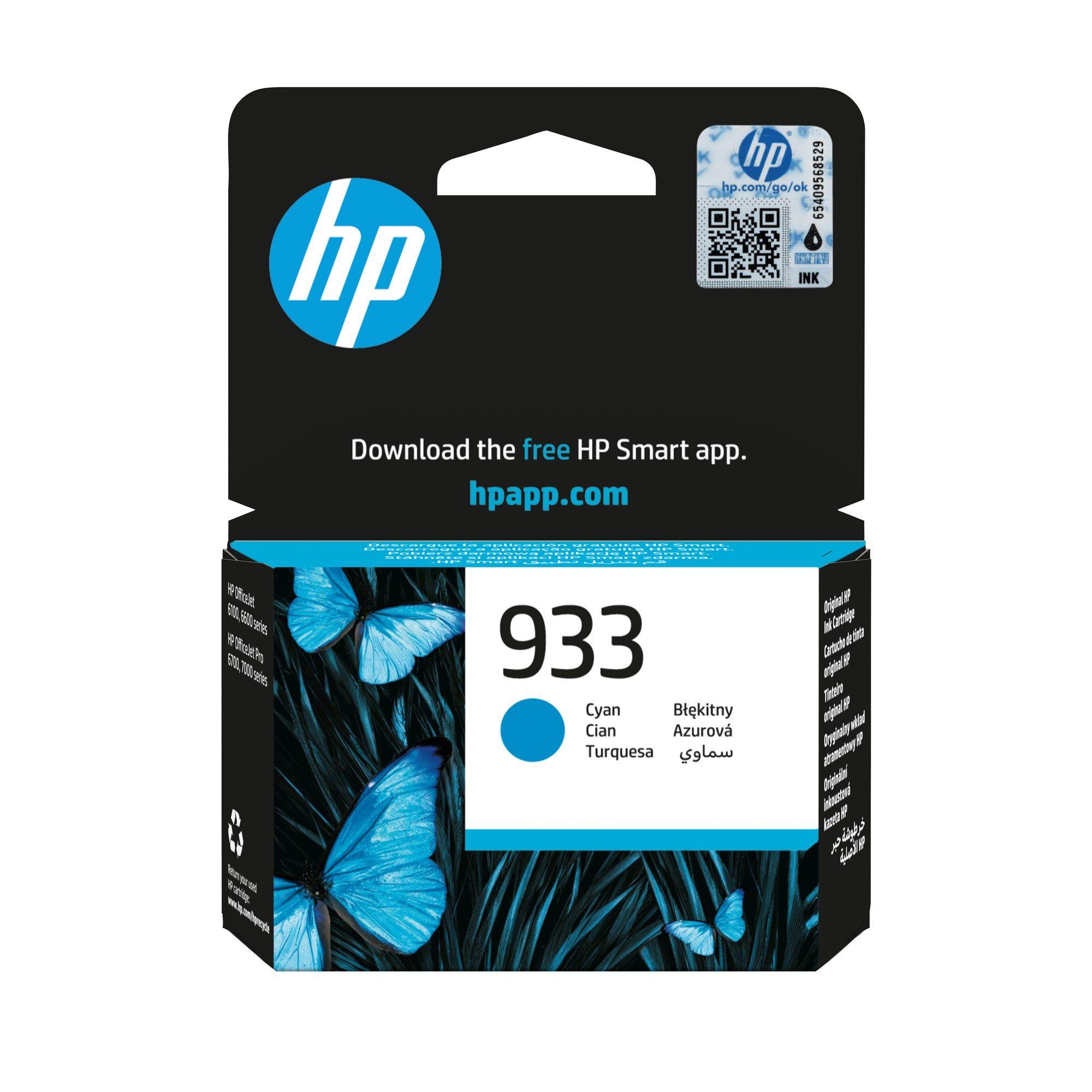 Tinteiro HP 933 CN058AE (330 páginas - Ciano) 0195122139933