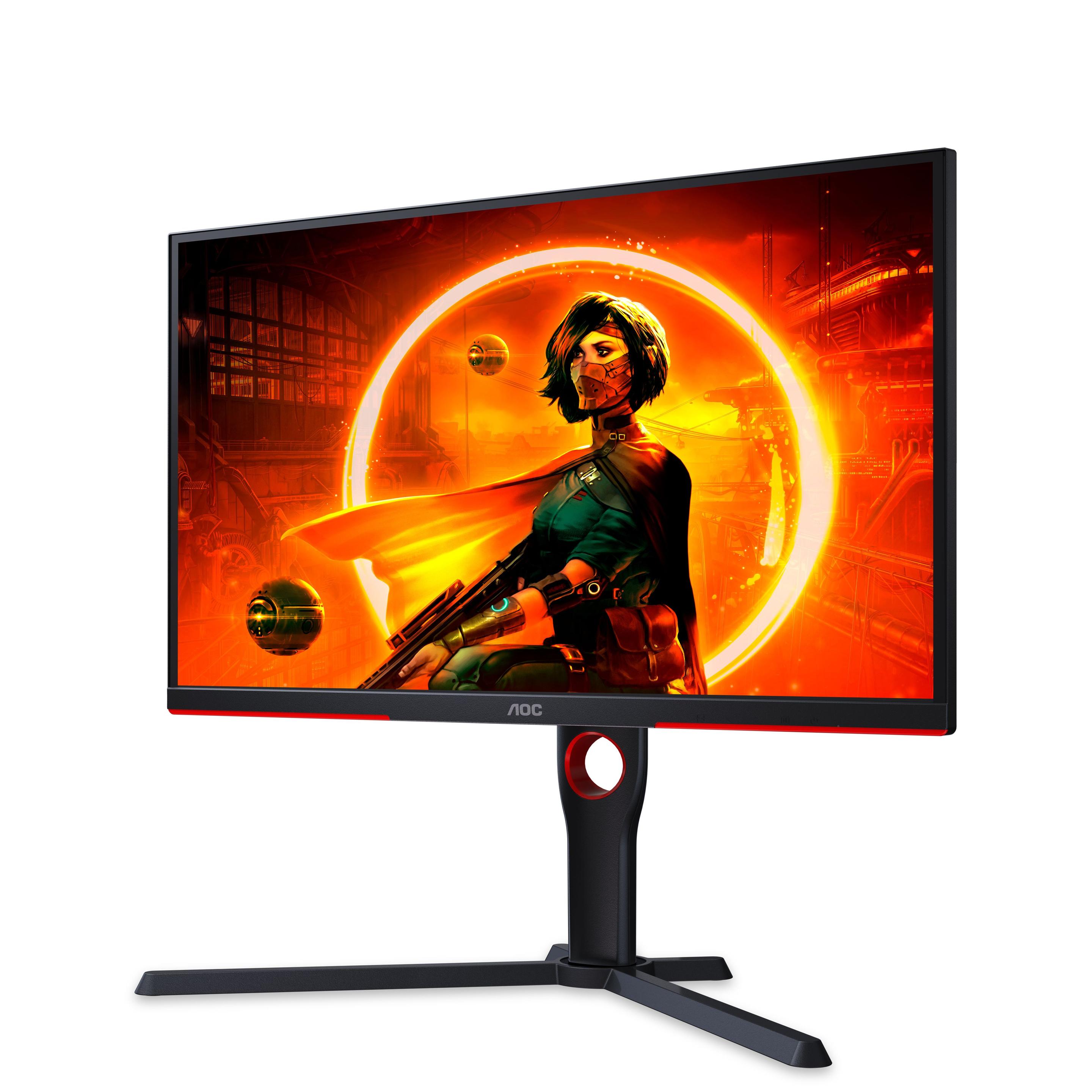 Monitor AOC 25G3ZM/BK (24,5" - Fast IPS - 240 Hz - Preto/Vermelho) — miniatura 3