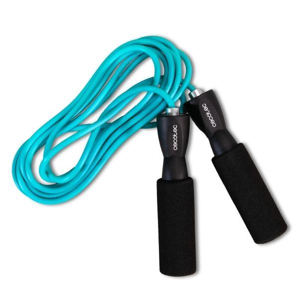 Corda de Saltar CECOTEC DrumFit Jump Rope (PVC - 295 cm - Preto e Azul)