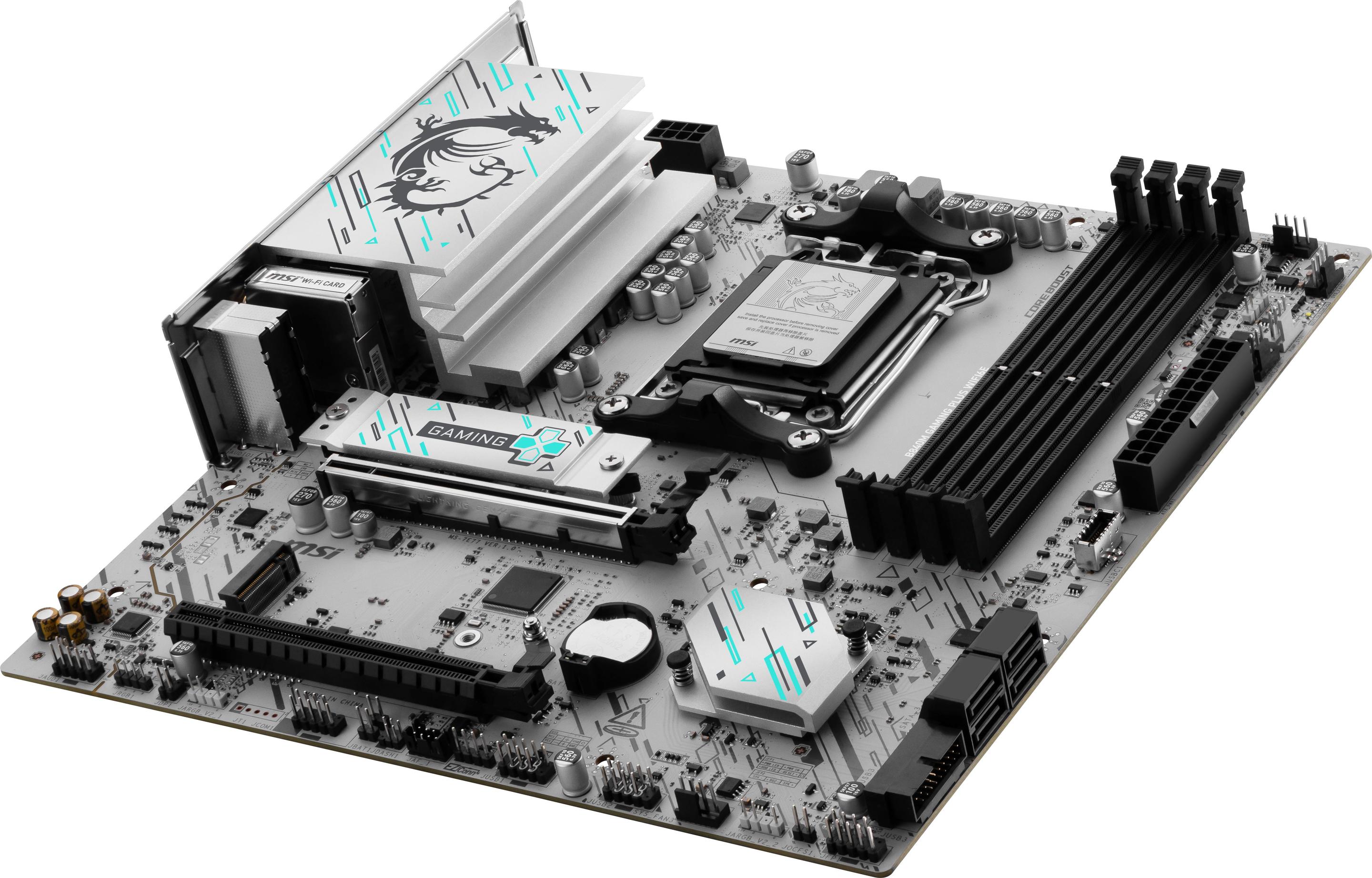 Motherboard MSI B840M GAMING PLUS WIFI6E (AM5 - micro-ATX - Duplo canal - Branco) — miniatura 2