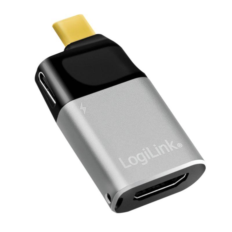 Adaptador USB-C para HDMI LOGILINK CUA0203 (USB Type-C - HDMI Type A - Preto e Cinzento) — miniatura 2