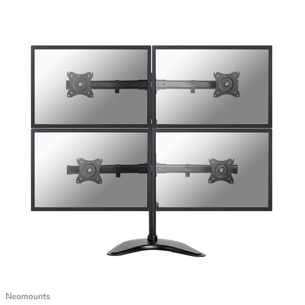 Suporte de Monitor NEOMOUNTS NM-D335D4BLACK (4 Monitores - 10–27" - Preto)