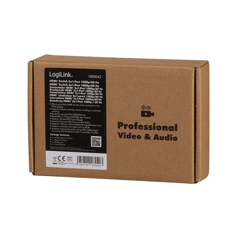 Comutador HDMI LOGILINK HD0042 (60 Hz - Preto), miniatura 9