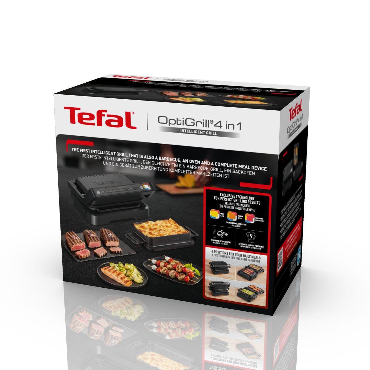 Grelhador de Contacto TEFAL OptiGrill 4-in-1 GC7748 (Altura 18,9 cm - Preto), miniatura 13