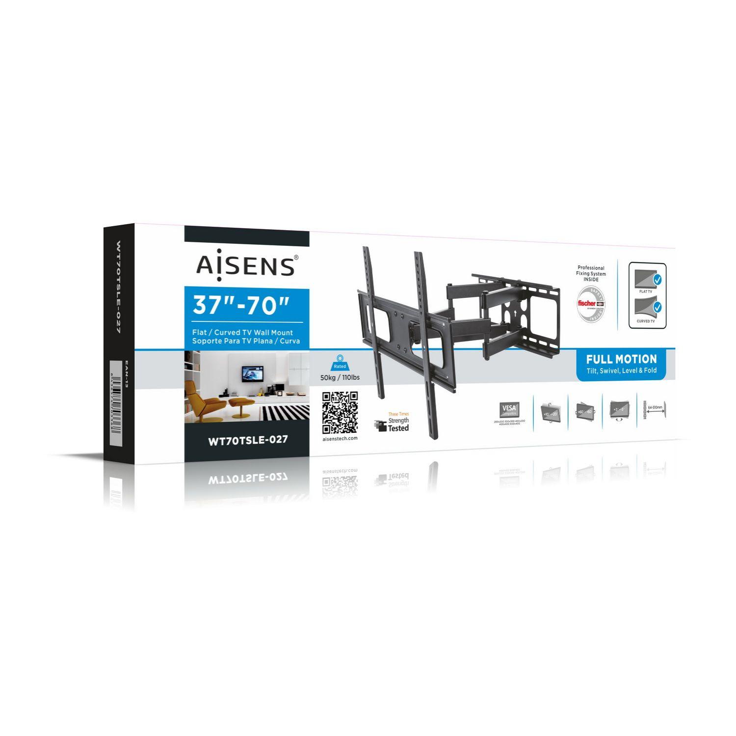 Suporte de Parede para TV AISENS WT70TSLE-027 (37"-70" - VESA 600 x 400 mm - Preto), miniatura 7