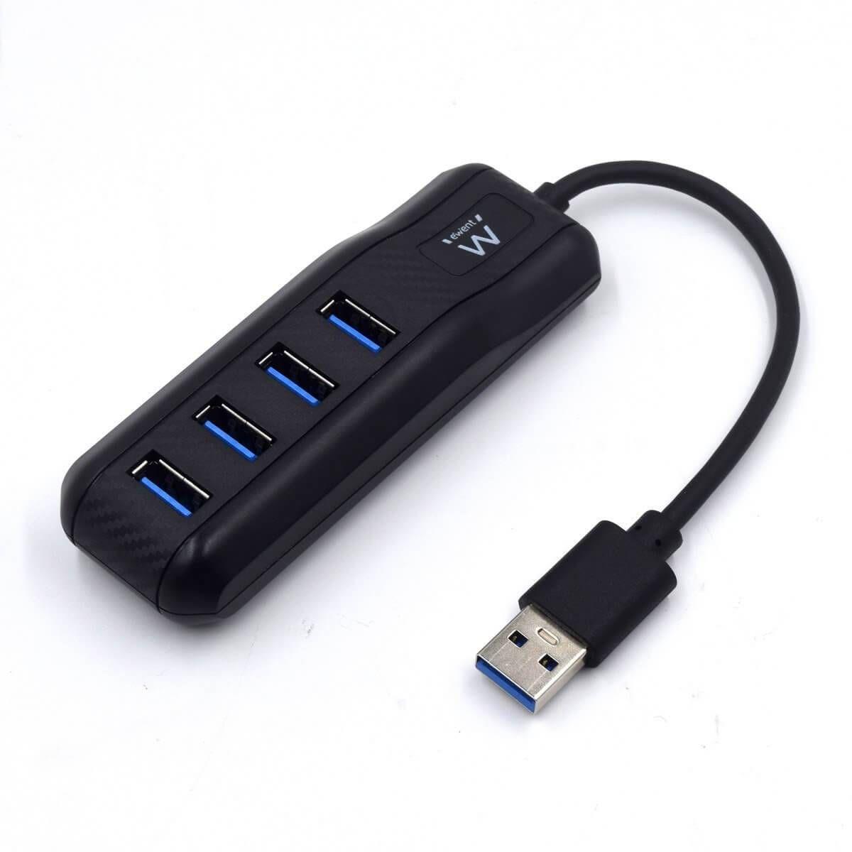 Hub USB EWENT EW1138 (0,15 m - Preto) — miniatura 3