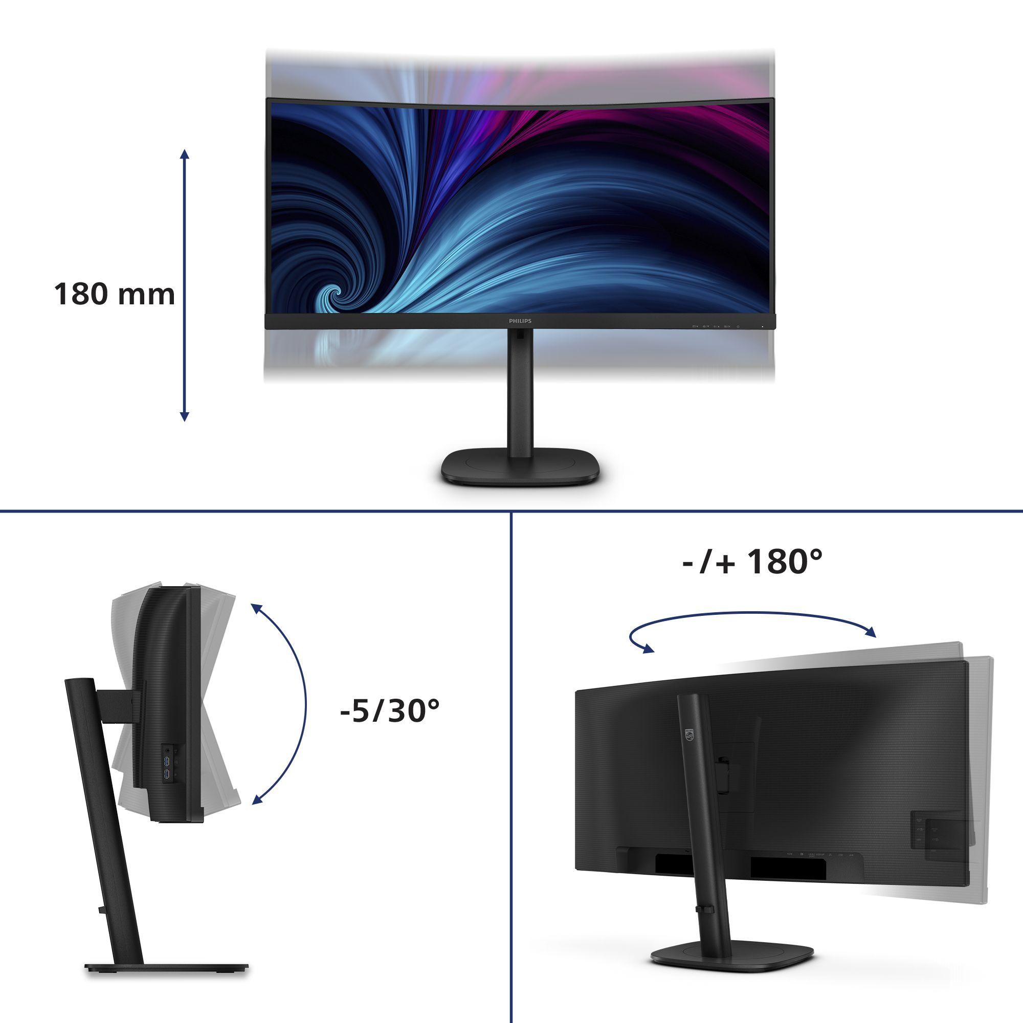 Monitor PHILIPS 34B2U3600C/00 (34" - VA - 120 Hz - Preto) — miniatura 3