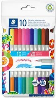 Marcadores de Colorir de Ponta Dupla STAEDTLER Noris 3280 C10 (Multicolor)