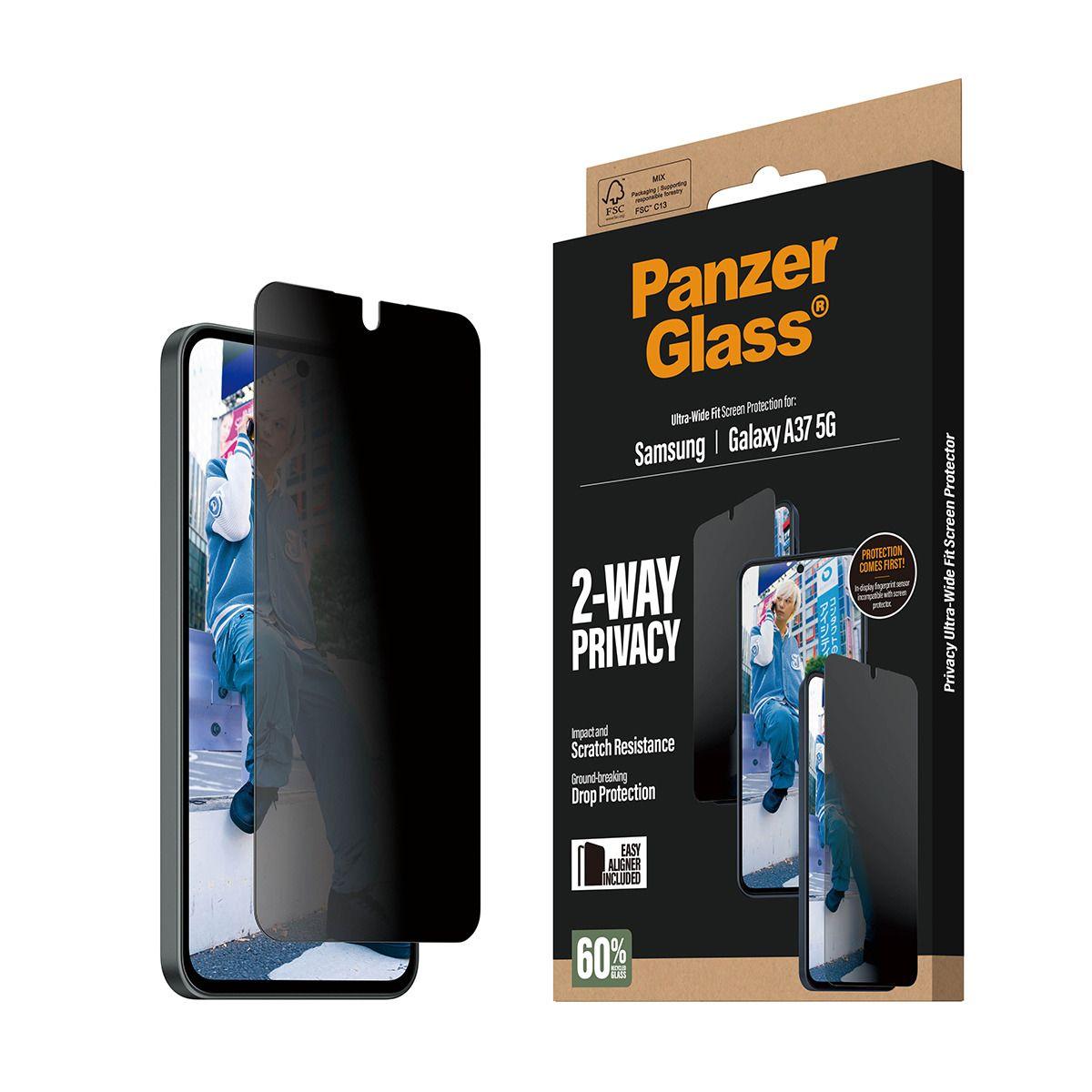 Película de Proteção de Ecrã com Filtro de Privacidade PANZERGLASS PG90806 (Samsung Galaxy A37 5G - Transparente), miniatura 7