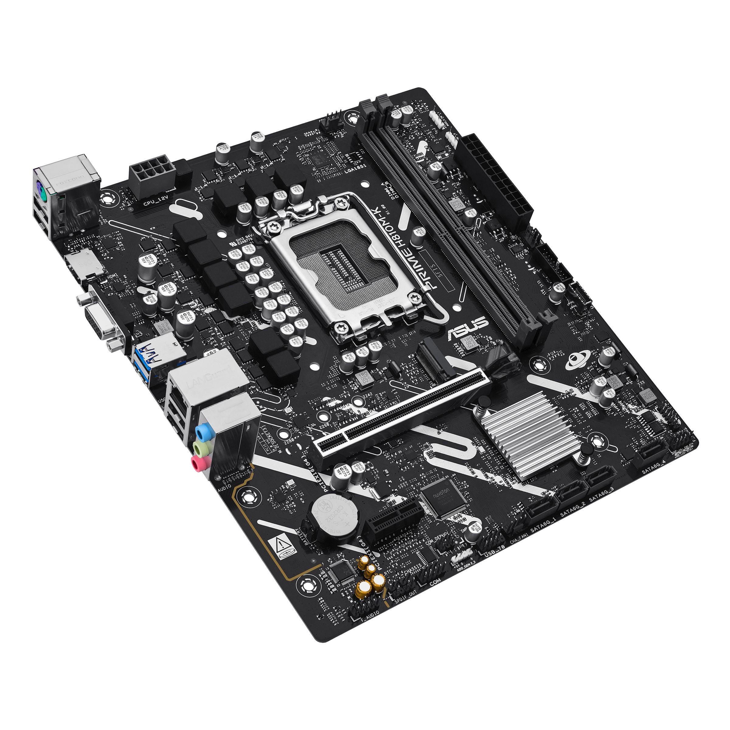 Motherboard ASUS PRIME H810M-K (LGA 1851 (Socket V1) - Intel Core Ultra Série 2 - micro-ATX - Preto), miniatura 4