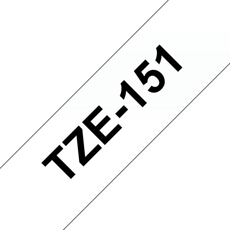 Fita de Impressão BROTHER TZe-151 (Preto sobre Transparente)