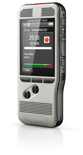 Gravador de Voz PHILIPS DPM6000/00 (USB - 3.5 mm - 30 h - Preto e Prateado) — miniatura 2