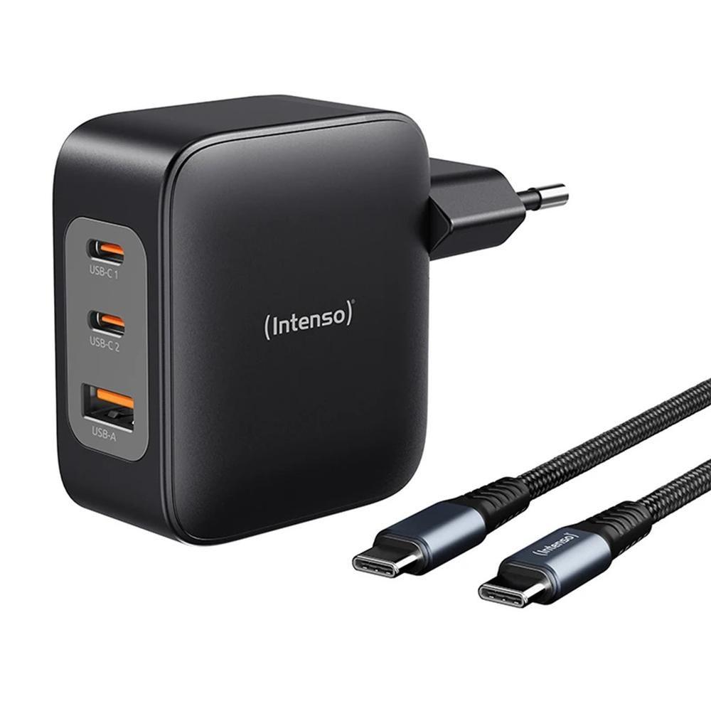 Carregador USB de Parede INTENSO W100ACC (100 W - GaN - Preto)