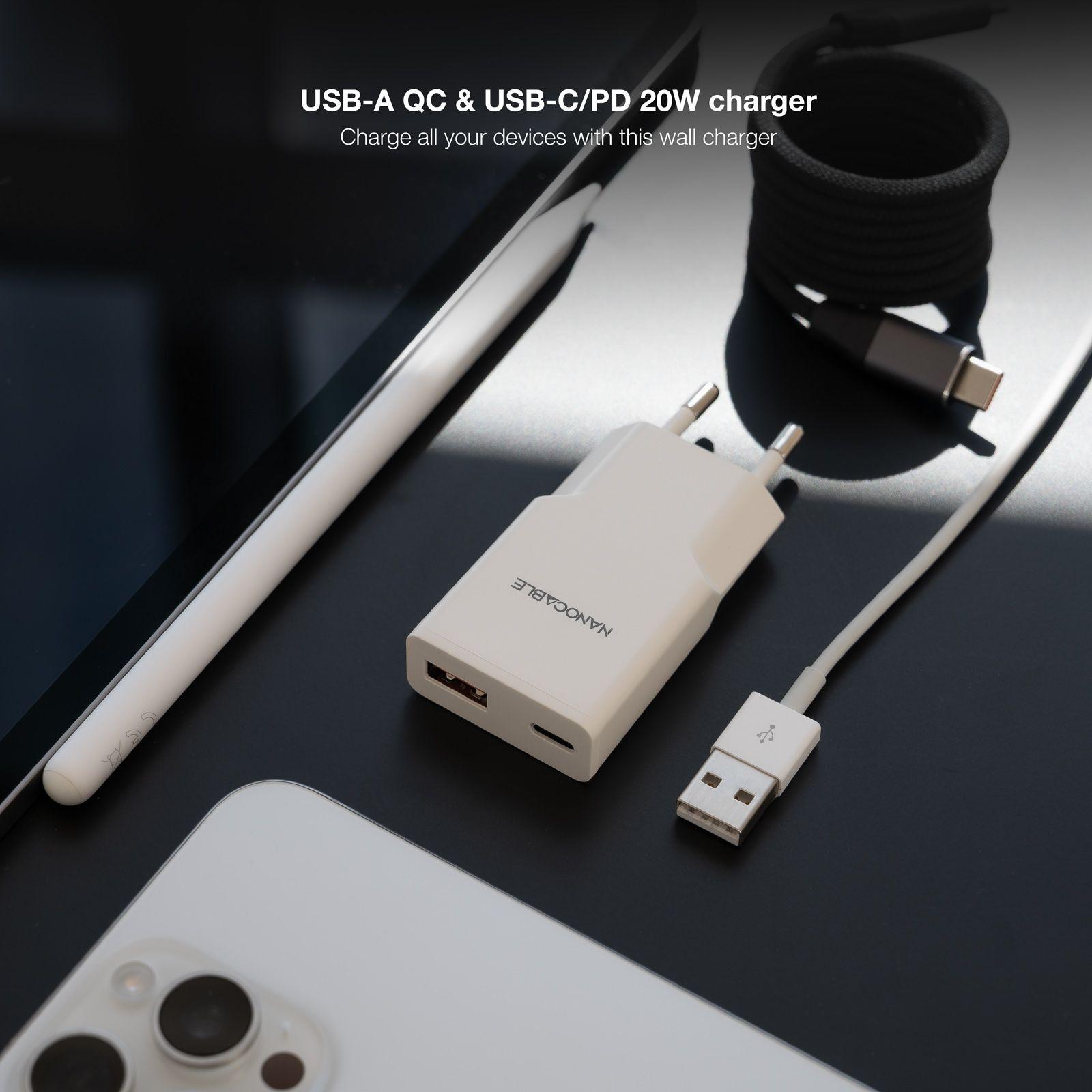 Carregador de Parede NANOCABLE 10.10.2022 (20 W - Até 20 W - Branco), miniatura 3