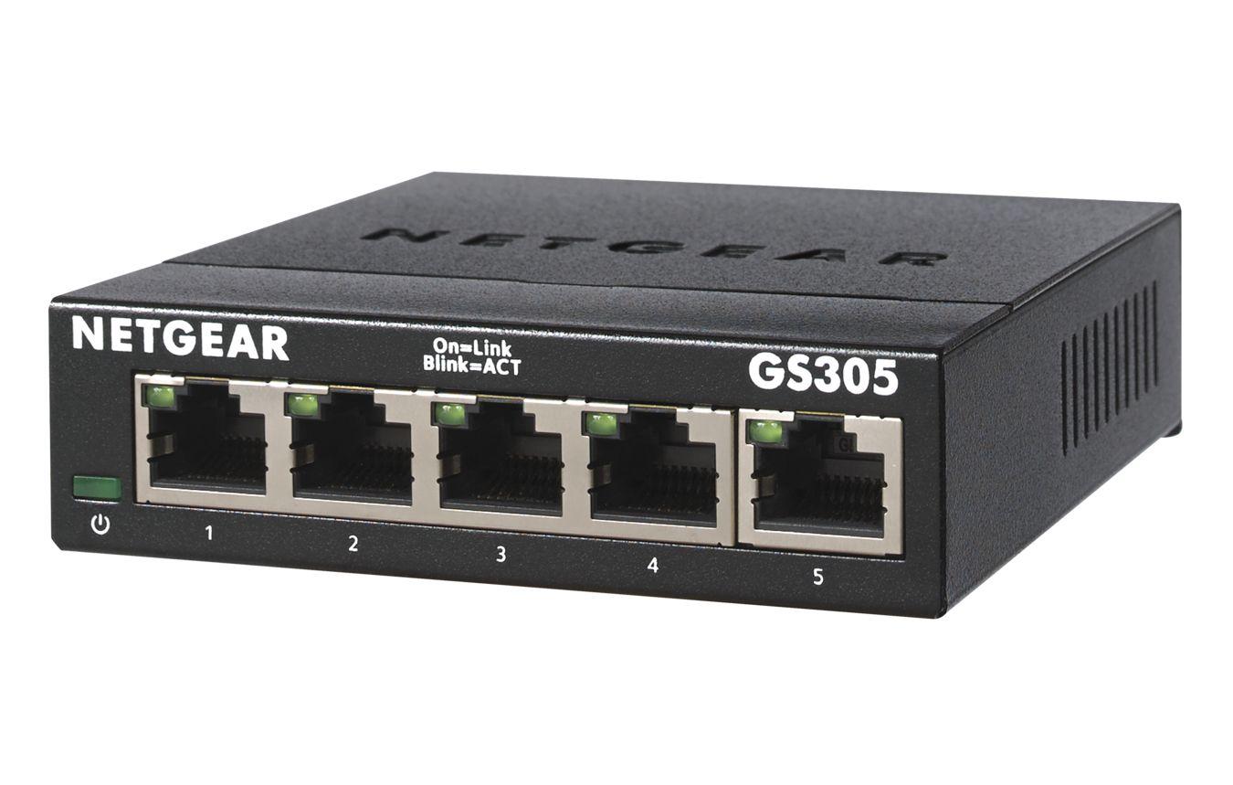 Switch NETGEAR GS305-100PES (Gigabit Ethernet - 128 MB - 10 Gbit/s - Preto), miniatura 2