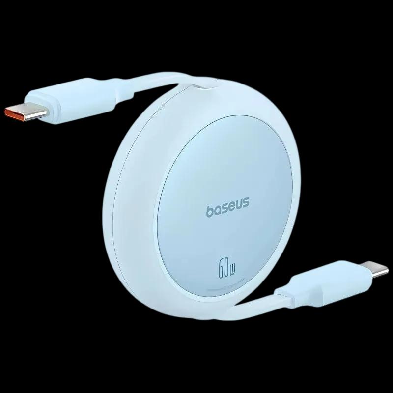 Cabo USB-C BASEUS Free2Pull Mini (1 m - USB-C - Azul)