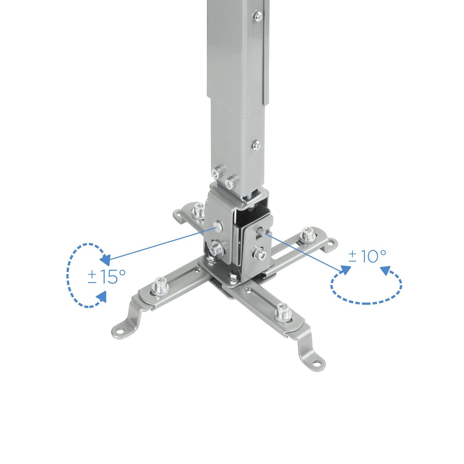 Suporte de Teto para Projetor TOOQ PJ2012T-S (20 kg - Teto - -15-15° - Prateado), miniatura 3