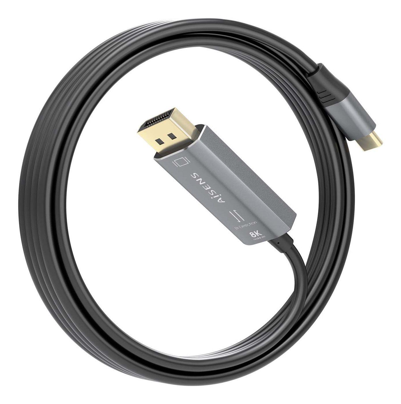 Cabo Conversor Bidirecional AISENS A109-0880 (1,8 m - USB Type-C - Preto) — miniatura 2