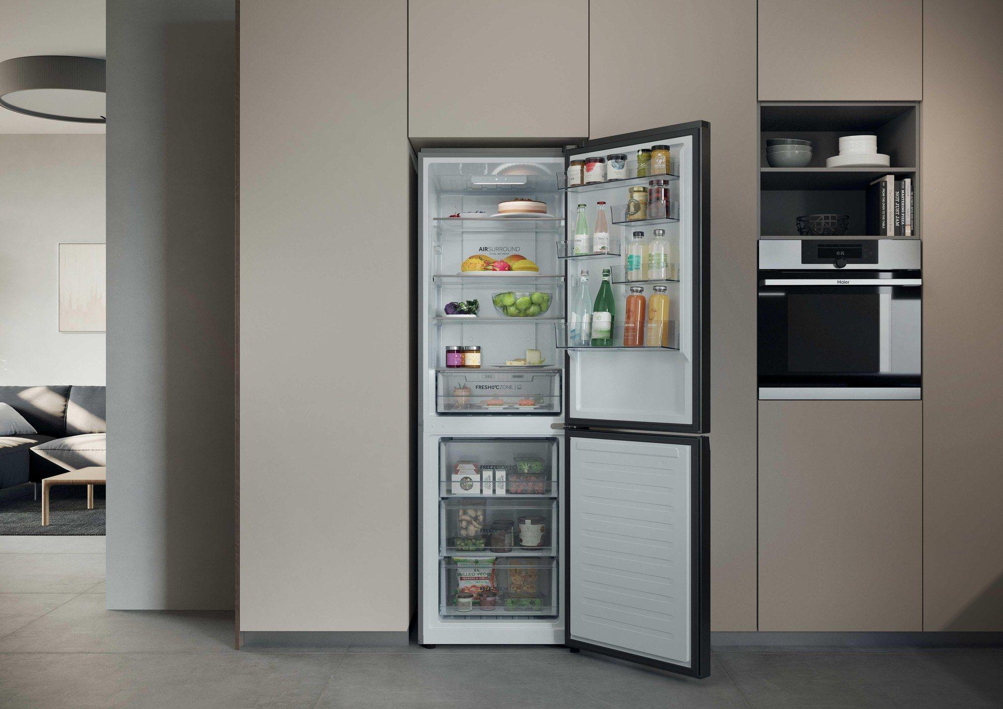 Frigorífico Combinado Independente HAIER HDPR1618ANPK (355 L - 185x59,5x66,7 cm - 185 cm - Inox), miniatura 11