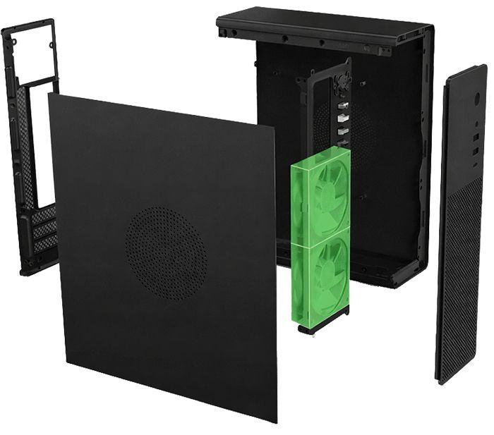 Caixa de Computador COOLBOX T100 Slim (Micro ATX, Mini-ITX - Low Profile - Metal - Preto) — miniatura 7