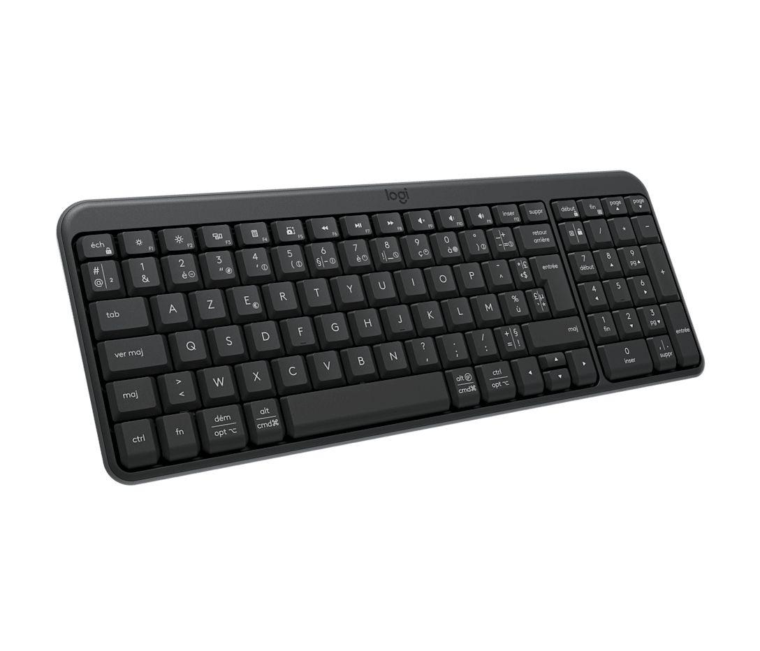 Teclado LOGITECH K250 (Francês - RF Wireless + Bluetooth - Sem fios - Grafite) — miniatura 5