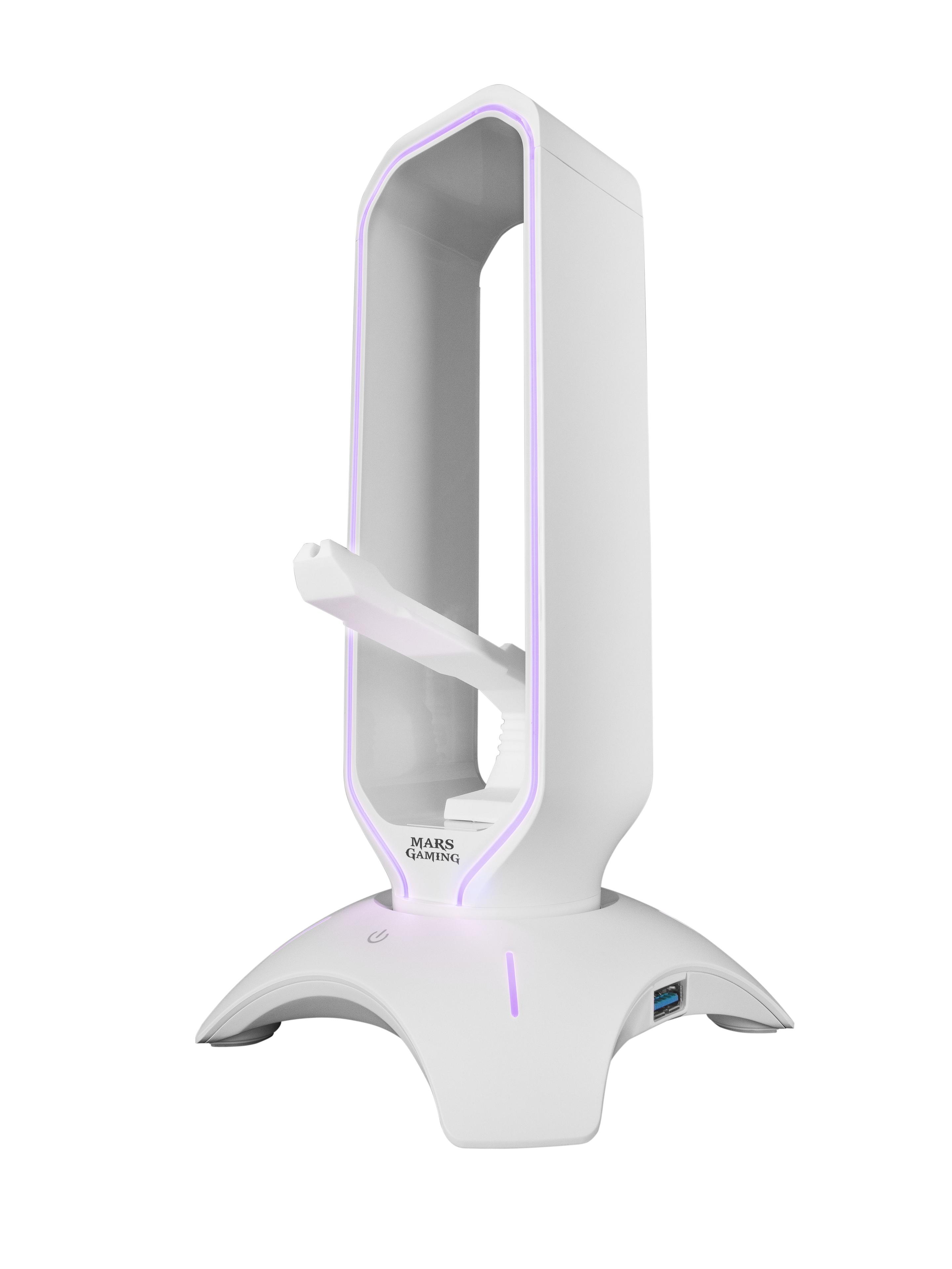 Suporte para Auscultadores MARS GAMING MHHPRO (USB Type-A - Qualquer marca - Branco), miniatura 2