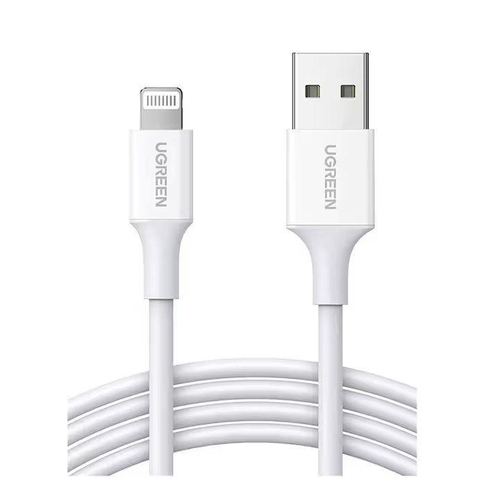 Cabo USB-A para Lightning UGREEN US155 20728 (1 m - USB A - Branco) — miniatura 2