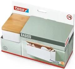 Organizador de Parede para Casa de Banho TESA Baboo 40522-00000-00 (Fixação autoadesiva - Branco mate e bambu), miniatura 3