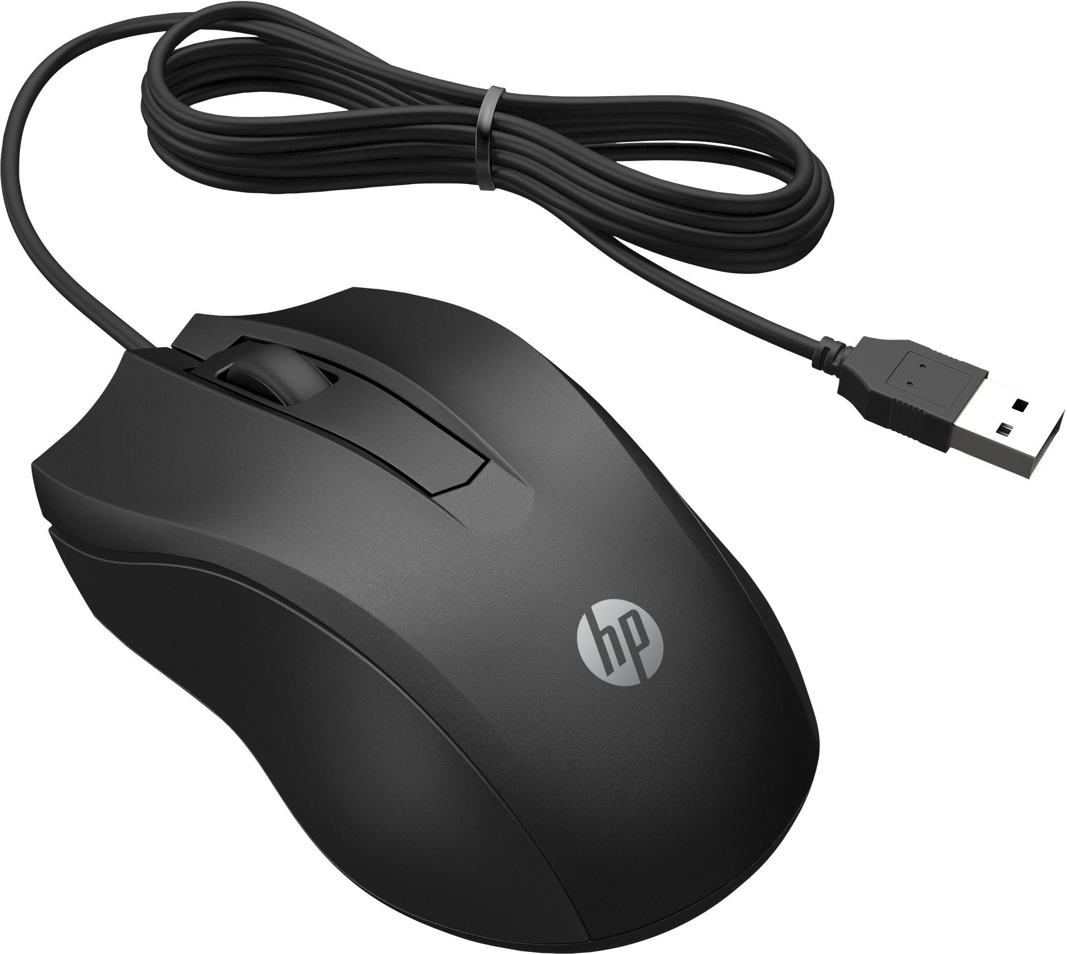 Rato HP 100 (Ambidestro - 1600 DPI - Ótico - Preto), miniatura 2