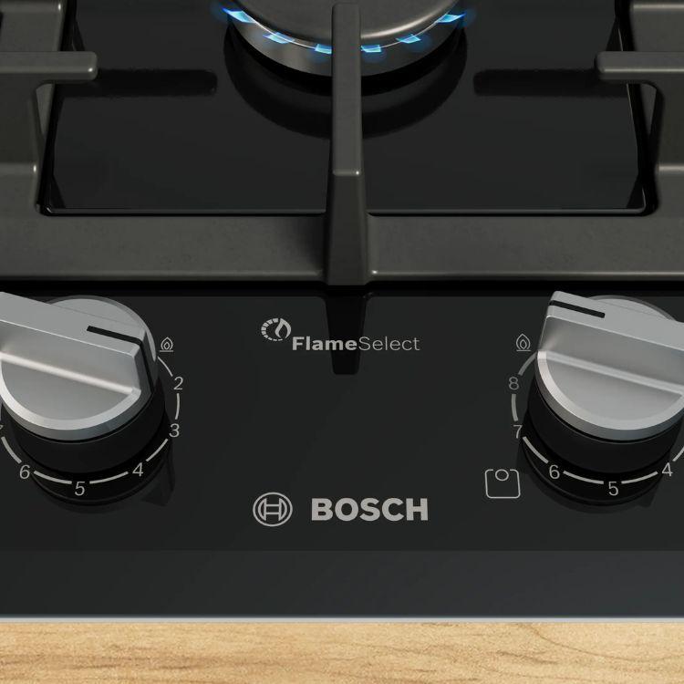 Placa a Gás de Encastre BOSCH Serie 8 PRB3A6I40 (Largura 31 cm - 1 W - Vidro-cerâmica - Preto), miniatura 4