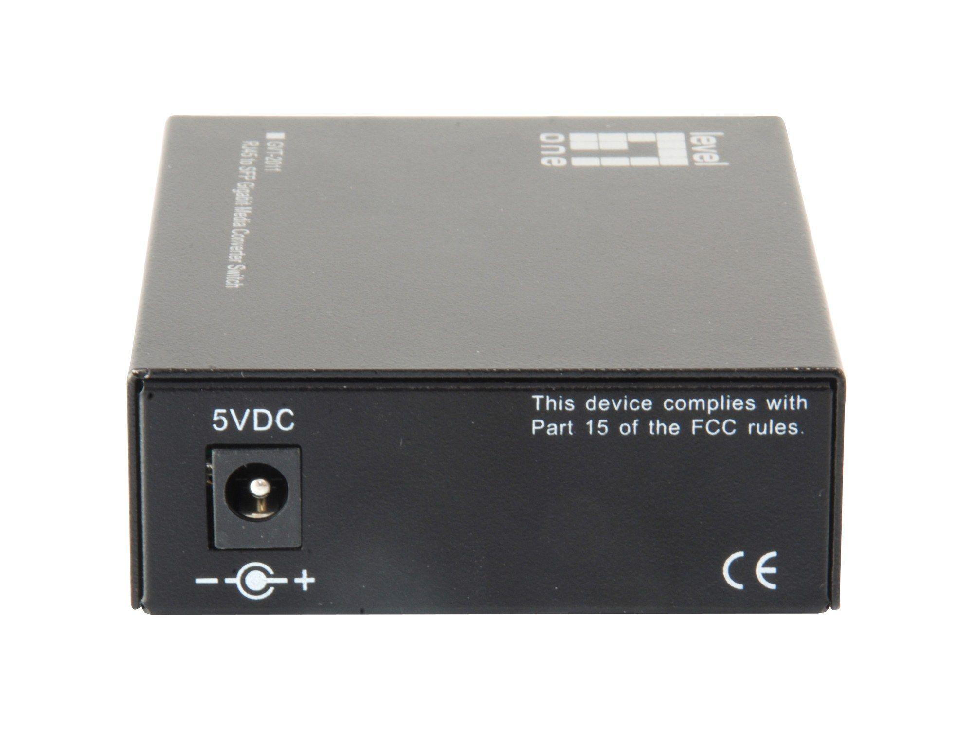 Conversor de Media LEVELONE GVT-2011 (Gigabit Ethernet - 10, 100, 1000 Mbit/s - 1000 Mbit/s - Cinzento) — miniatura 3