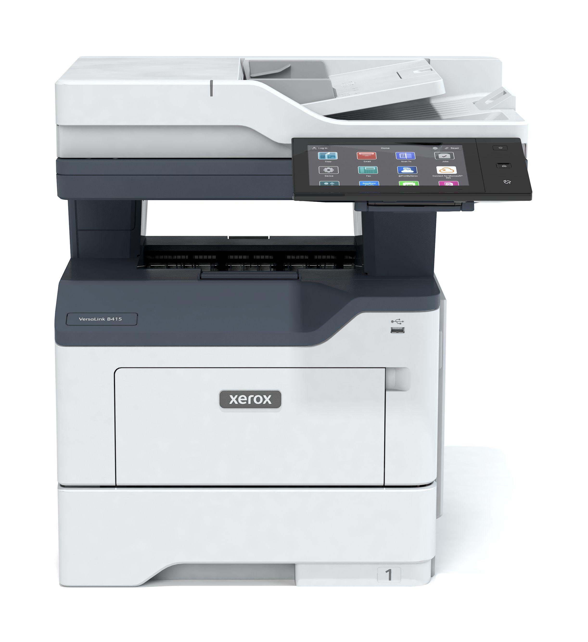 Impressora Multifuncional Laser XEROX VersaLink B415V_DN (A4 - Impressão a preto e branco - 650 folhas - Cinzento e Branco)