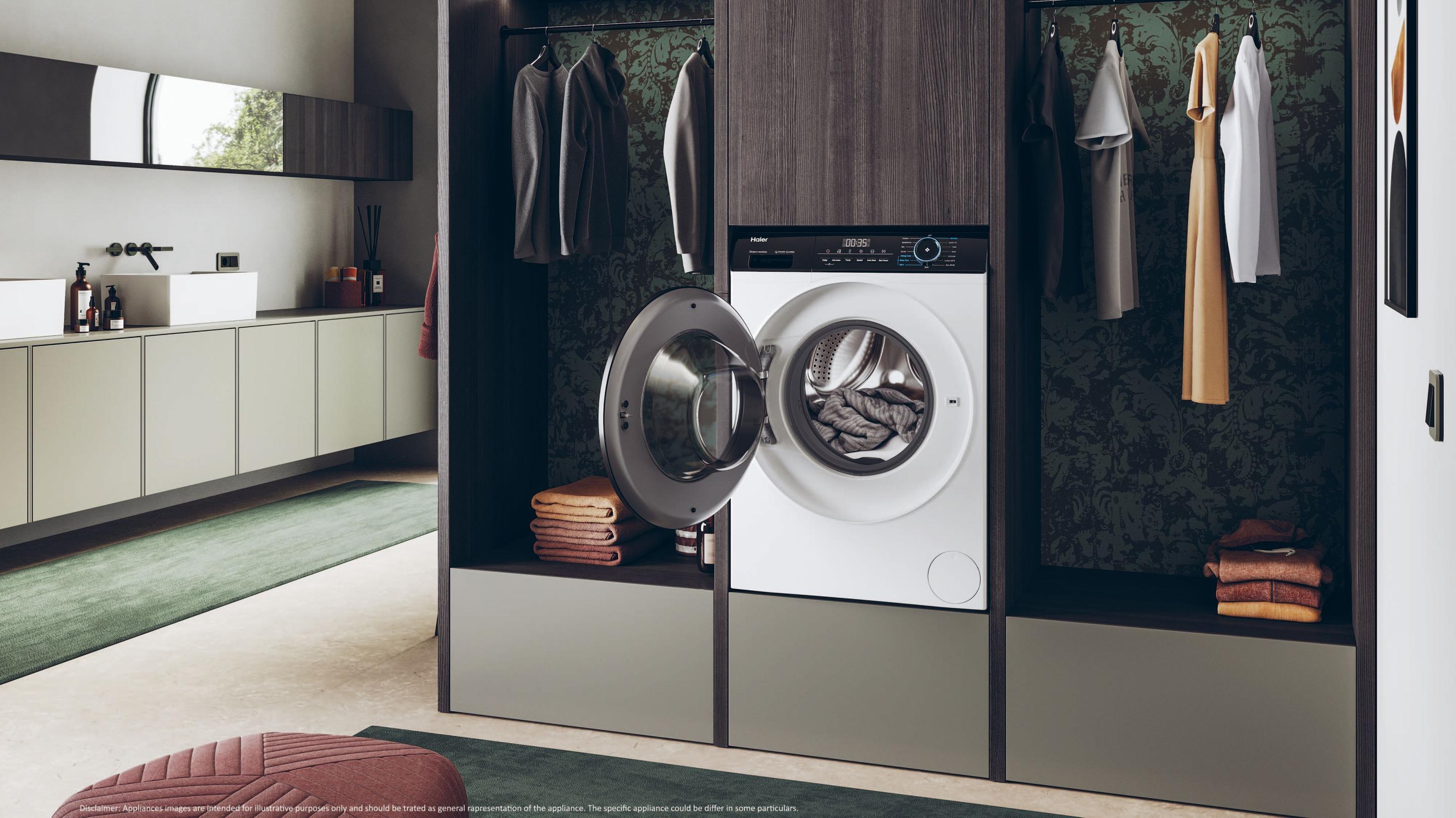 Máquina de Lavar e Secar Roupa Independente HAIER HWD100BP14939-IB (B - 10 kg - 6 kg - Branco) — miniatura 11