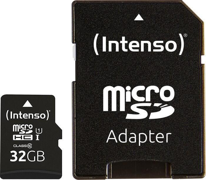 Cartão de Memória INTENSO 3424480 Performance (32GB - Classe 10 - Preto)