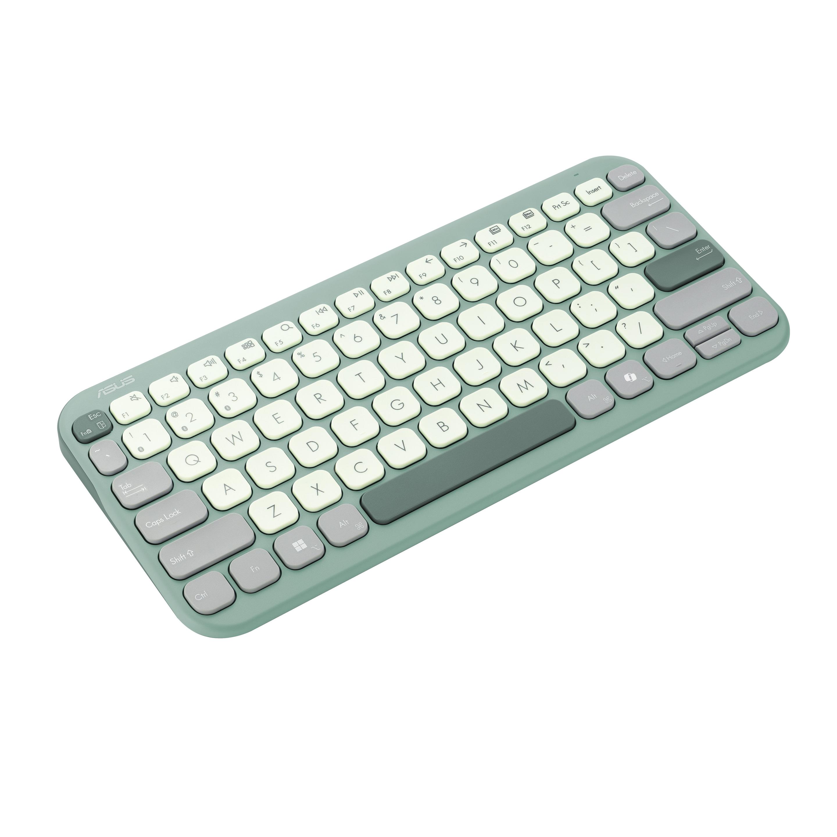 Teclado ASUS Marshmallow KW100 (Espanhol - Teclas de tesoura - 75% - Verde) — miniatura 8