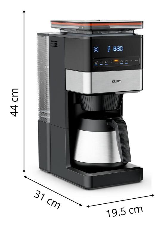 Máquina de Café de Filtro KRUPS Grind Aroma XL KT842810 (Grãos de café - 1000 W - 1,25 l - Preto e Aço Inoxidável), miniatura 4